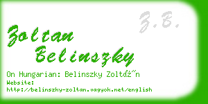 zoltan belinszky business card